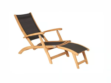 KATE - Teak deck chair with footrest by Traditional Teak - view 3
